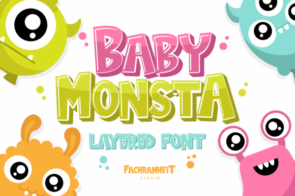 Baby Monsta Display Font for Handmade Crafts and Labels
