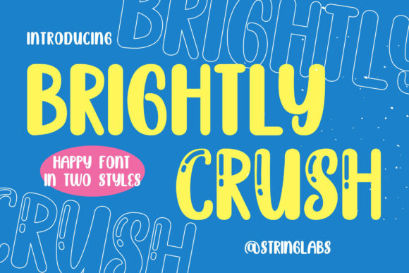 Brightly Crush Display Font for Handmade Products