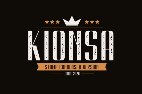 Kionsa Stamp: The Vintage Display Font for Retro-Modern Campaigns