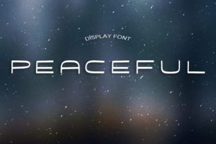 Peaceful Typeface: Futuristic Display Font for Standout Branding