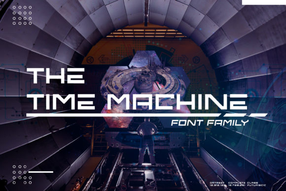 Time Machine Typeface for Futuristic Editorial Design